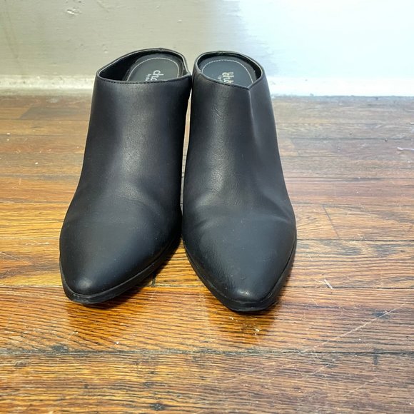 charles by charles david | Black Pointed Toe Wedge Mules Heels Sz 10M - Picture 5 of 8